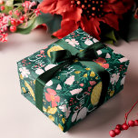 Joy Botanias Blommigt Festive Garden Mönster Grönt Presentpapper<br><div class="desc">Vackert botaniskt blommönster för blommigt och bladverk för elegant som är pappert. Vår design har våra handdragna blommigtar för giftiga botaniska produkter. Den mäktiga blommigten botaniker skapar ett vackert mönster. Vi har valt en vacker färg-pall med gult, rosa, kranbärsröd och djupa grönt löv. "Joy" i ord är utmärkt inkorporerad i...</div>