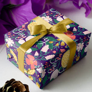 Joy Botanias Blommigt Festive Garden Mönster Lila Presentpapper