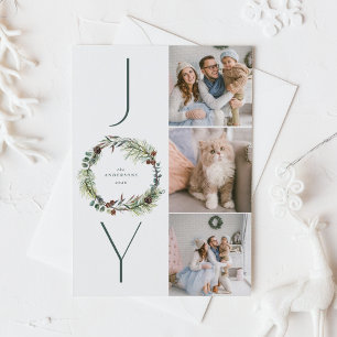 JOY Botanical Gräs, andningsfoto som kollapsar jul Helg Vykort