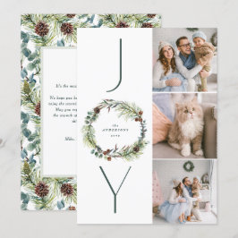 JOY Botanical Gräs, andningsfoto som kollapsar jul Julkort