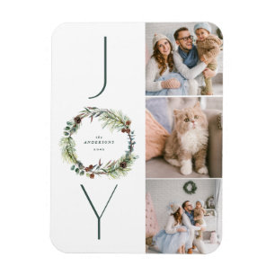 JOY Botanical Gräs, andningsfoto som kollapsar jul Magnet