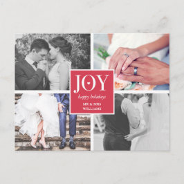 Joy | Bröllop Photo Collage | Glad helg Vykort