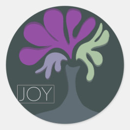 Joy Bubble Flowers Runt Klistermärke