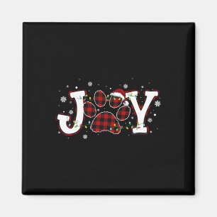 Joy Buffalo Red Play Hund Paw Skriv ut julklapp Or Magnet