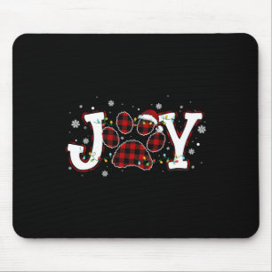 Joy Buffalo Red Play Hund Paw Skriv ut julklapp Or Musmatta