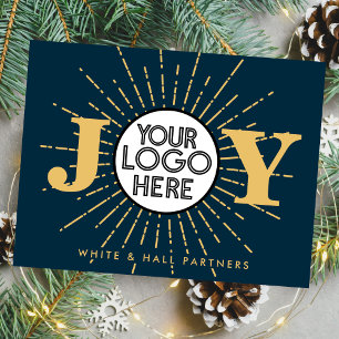Joy Business Logotyp-Helgdag Jul Snowflake Vykort