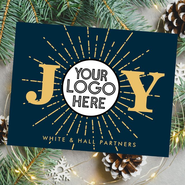 Joy Business Logotyp-Helgdag Jul Snowflake Vykort (Skapare uppladdad)