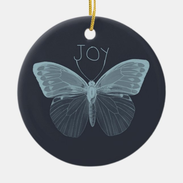 Joy Butterfly Julgransprydnad Keramik (Framsidan)