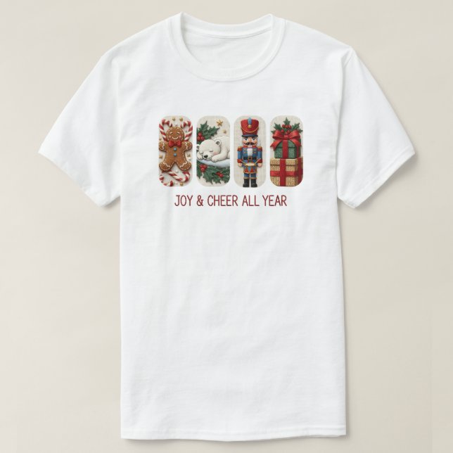 Joy & Cheer All Year T Shirt (Design framsida)