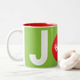 JOY Chiropraktic Ornament Design Två-Tonad Mugg