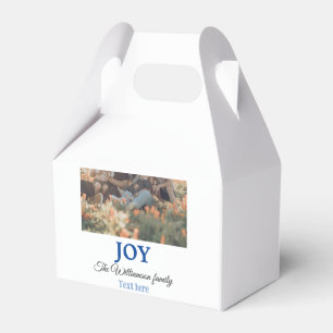 Joy christmas lägg till foto-helgdag i familjen na presentaskar