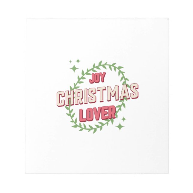 Joy Christmas Lover Anteckningsblock (Framsida)