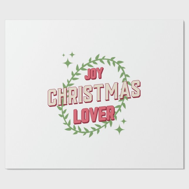 Joy Christmas Lover Presentpapper (Platt)