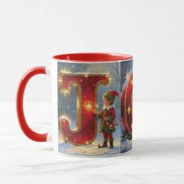 JOY Christmas Mug - Festive Joy Holiday Coffee Mug Mugg