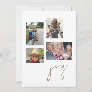 Joy Collage Photo Flat Helgdag Card Julkort