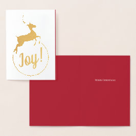 Joy! Cute Reindered ditt Ord-oljekort Folierat Kort
