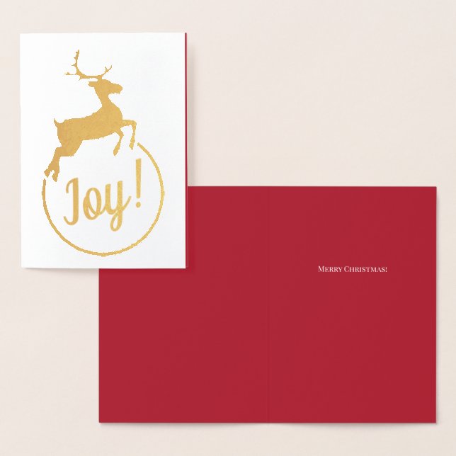 Joy! Cute Reindered ditt Ord-oljekort Folierat Kort (Display)