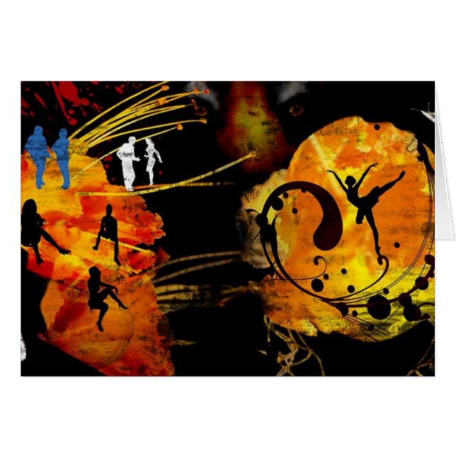 Joy - Dance of Life Hälsningskort (Framsidan Horizontal)