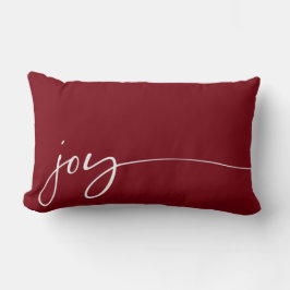 Joy Deep Red Elegant Script Typography-jul Lumbarkudde