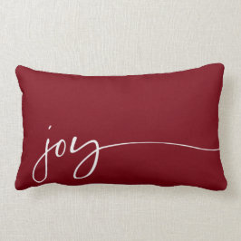 Joy Deep Red Elegant Script Typography-jul Lumbarkudde