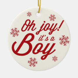 Joy, det är ett Helgdag-födelsemeddelande. Julgransprydnad Keramik