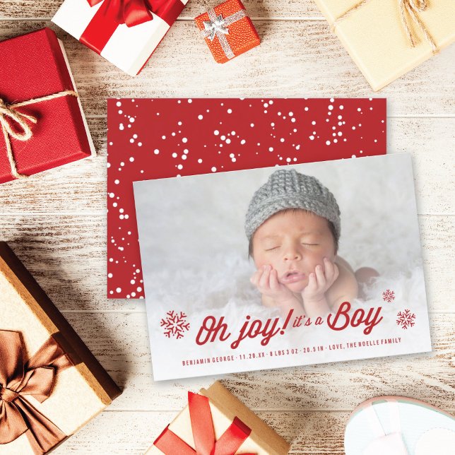 Joy, det är ett Helgdag-födelsemeddelande. Julkort (Skapare uppladdad)
