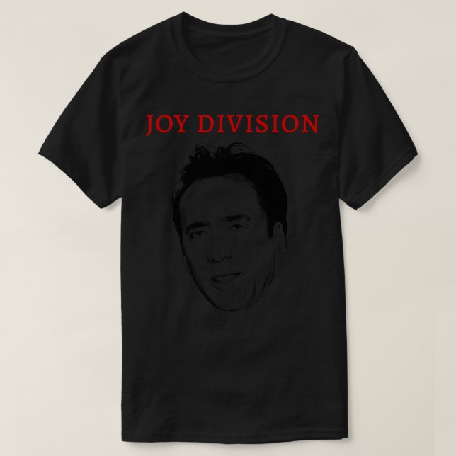 Joy Division Nic Cage Parody Meme T Shirt (Design framsida)