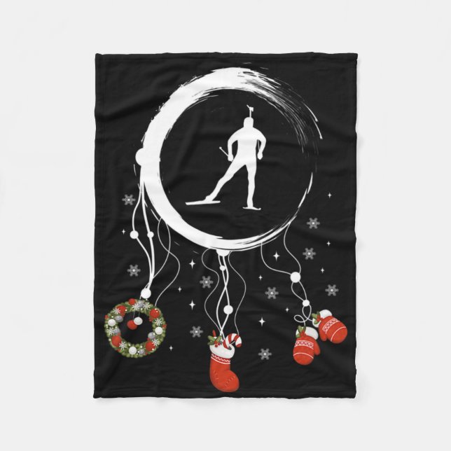 Joy Dreamcatcher Ski Vacation God jul Biat Fleecefilt (Framsidan)