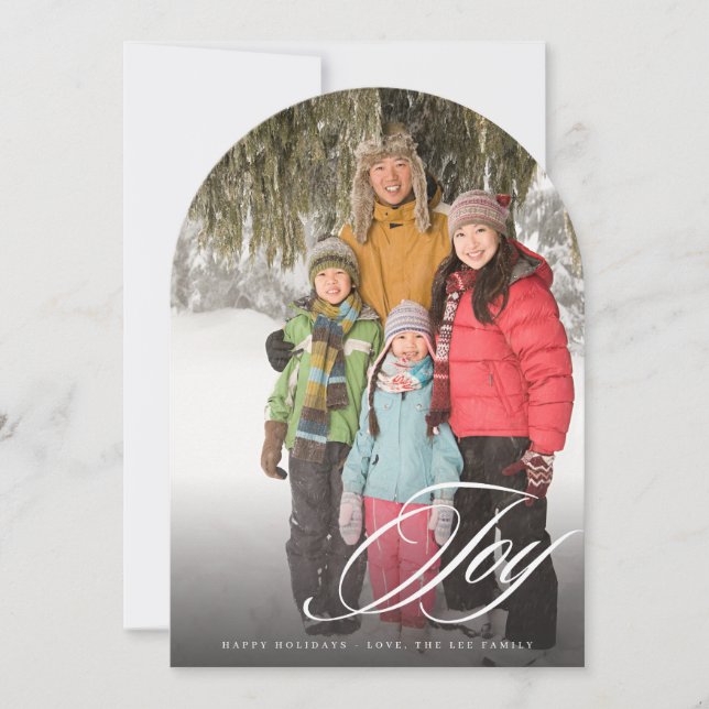 Joy Elegant Modern Minimalist Arc Inbjudningar (Framsida)