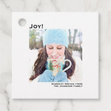Joy! Enkel vit, minimalistisk fotojul