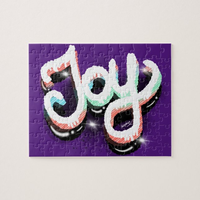 Joy Faith Street Art Hand Lettering Pussel (Horisontell)