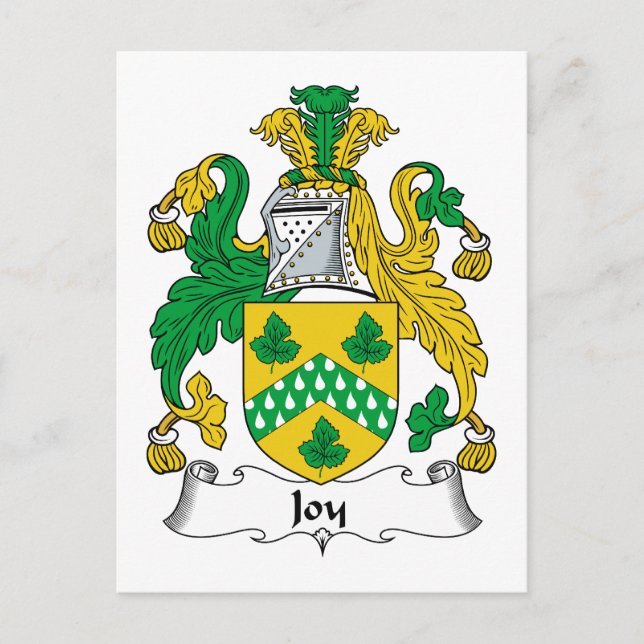 Joy Family Crest Vykort (Framsida)