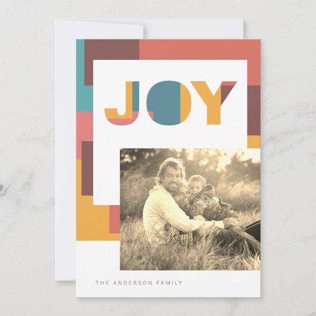 Joy Färg Blocks Julkort (Framsida)