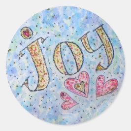 "Joy"-fästmärke för inspirationsgivande Ord Runt Klistermärke