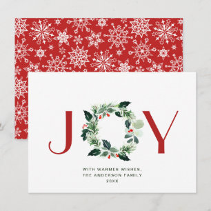 JOY Festiv Julkrans Julhälsning Julkort