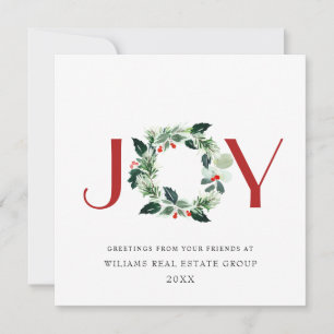 JOY Festiv Julkrans Julhälsning Julkort