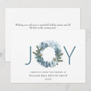 JOY Festiv Krans av Julbär Julhälsning Julkort
