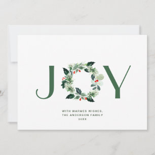 JOY Festiv Krans Med Julbär Julhälsning Julkort
