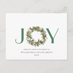 JOY Festive Gräs Cones jul Hälsning Helgdag Vykort