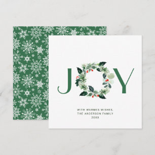 JOY Festive Holly Bär Krans Julhälsning Julkort
