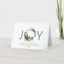 JOY Festive Holly Berry Wandejul Hälsning Helgkort