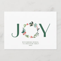 JOY Festive Holly Berry Wandejul Hälsning