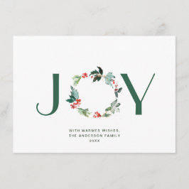 JOY Festive Holly Berry Wandejul Hälsning  Julkort