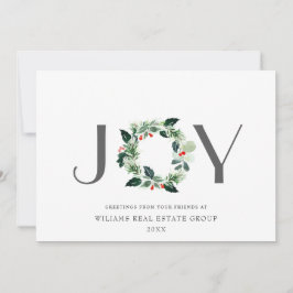 JOY Festive Holly Berry Wandejul Hälsning Julkort