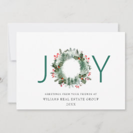 JOY Festive Holly Berry Wandejul Hälsning Julkort