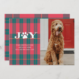 JOY Filled Tassar Pet Photo Helgdag Card Inbjudningar
