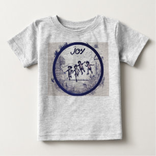 Joy Films Emblem Logotyp – Bläckkonst Rund ram med T Shirt