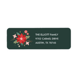 Joy Flourish Address Label - Gräs Returadress Etikett