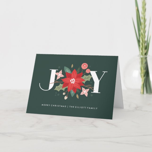 Joy Flourish Greeting Card - Gräs Helgkort (Framsida)