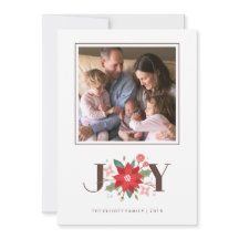 Joy Flourish Helgdag Card - vitt